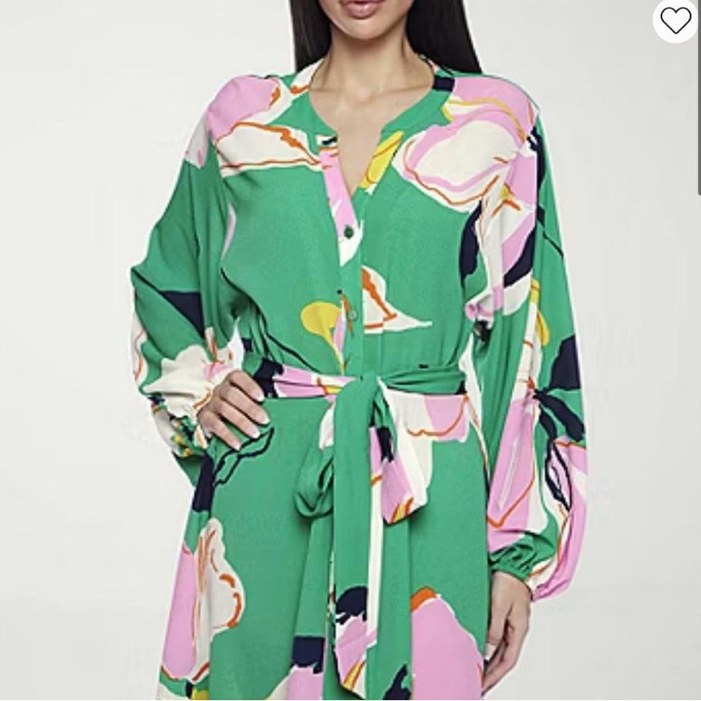 NWNT Premiere Amour Green Floral Long Sleeve Maxi Dress - Size 4 - Picture 5 of 5